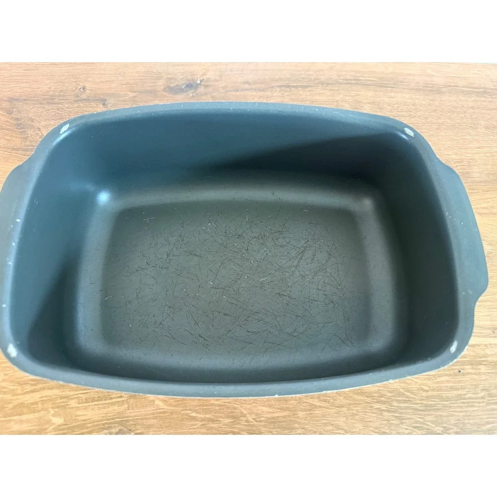 West Bend Slo Cooker 84114 Replacement Pan 4 Qt Tan Cream Brown Stripes Vintage